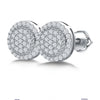Round Brilliant Moissanite Stud Earrings in Sterling Silver