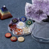 7 Chakra Healing Crystal Stones Set with Engraved Symbols