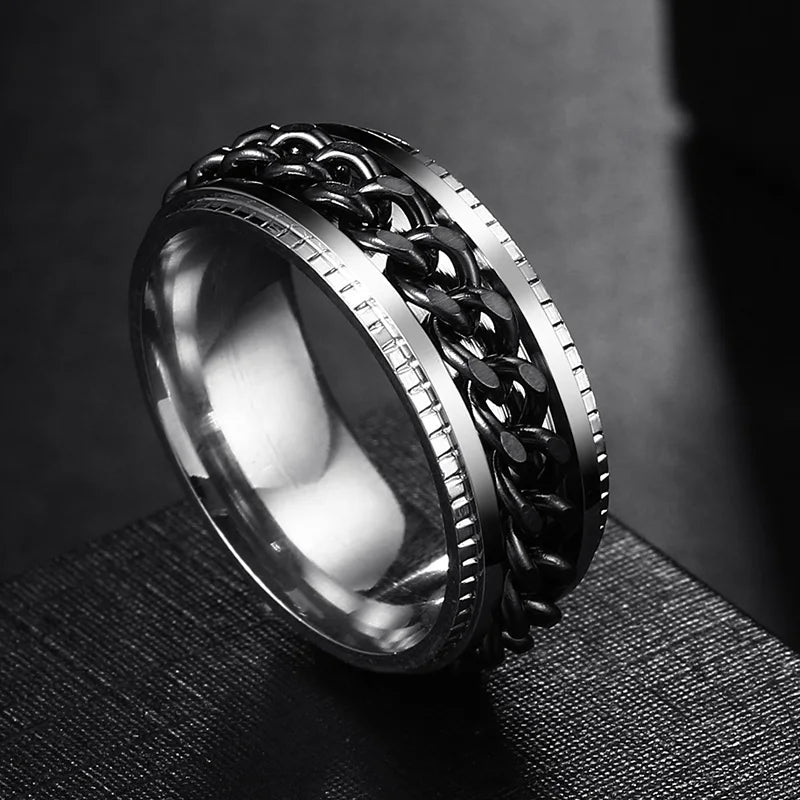 Rotating Anxiety Fidget Spinner Ring