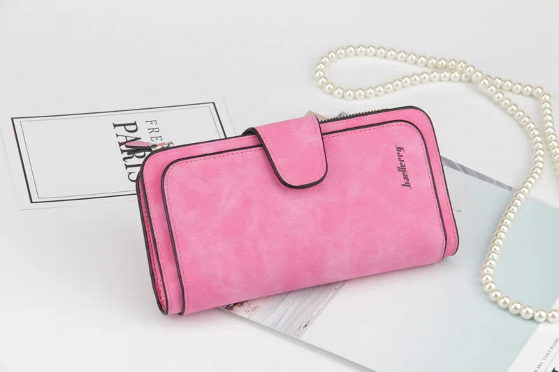 Classic Long PU Leather Wallet with Multiple Pockets