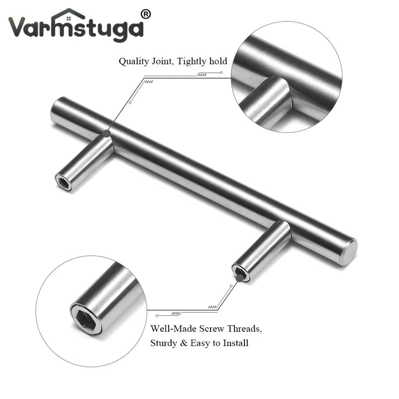 Brushed Stainless Steel Cabinet T-Bar Handle