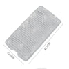 A clear silicone washboard with non-slip suction cups, shown from above.