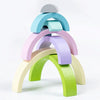 Wooden Rainbow Stacking Blocks - Montessori Educational Toy for Kids