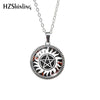 Destiel-Inspired Glass Cabochon Pendant Necklace