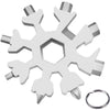 18-in-1 Stainless Steel Snowflake Multi-Tool with Key Ring
