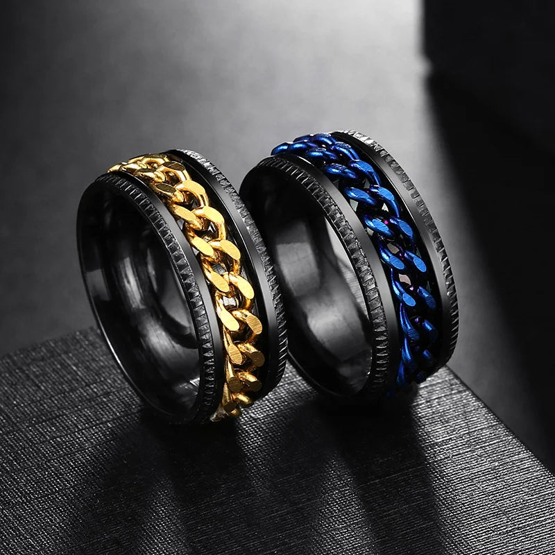 Rotating Anxiety Fidget Spinner Ring