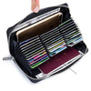 RFID Blocking Genuine Leather Wallet with Phone Case & Coin Purse