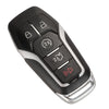 A black Ford smart key replacement shell with various buttons and a silver blade visible.