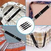 A set of adjustable bed sheet grippers with strong clips in black and white, shown in various contexts.