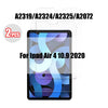 Two tempered glass screen protectors for iPad Air 4 10.9 2020 models A2319/A2324/A2325/A2072