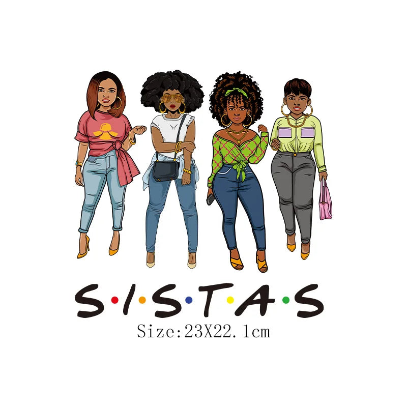 Afro Girl Iron-On Patch for T-Shirts, Hoodies, and Bags