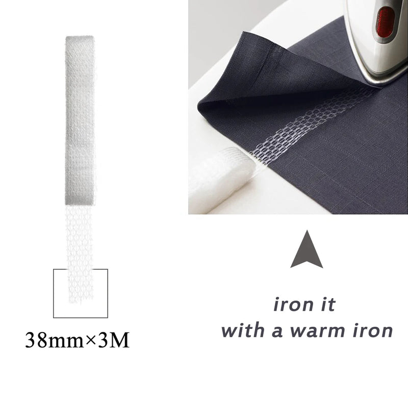 Iron-On Hemming Tape for Quick Fabric Bonding