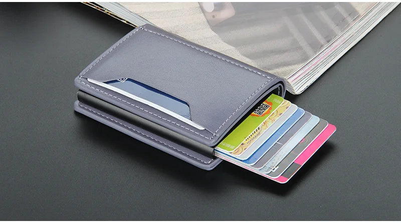 Carbon Fiber Mini RFID Blocking Wallet for Men
