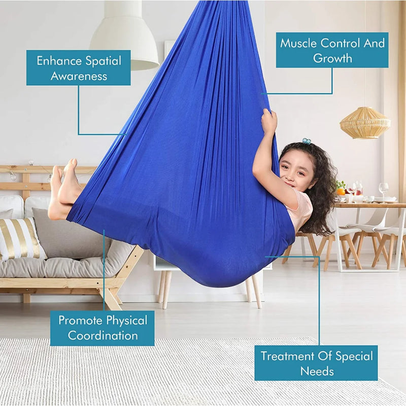Kids Sensory Swing Hammock with Safety Carabiner
