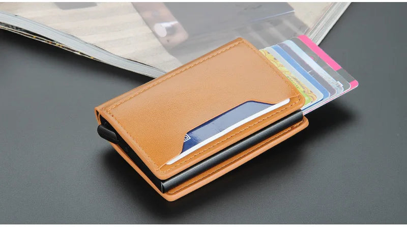 Carbon Fiber Mini RFID Blocking Wallet for Men