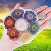 7 Chakra Healing Crystal Stones Set with Engraved Symbols