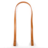 A tan PU leather crossbody bag strap is shown against a white background.