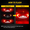 Red LED Brake Light Bulbs with Strobe Function – 1200 Lumens, Plug-and-Play