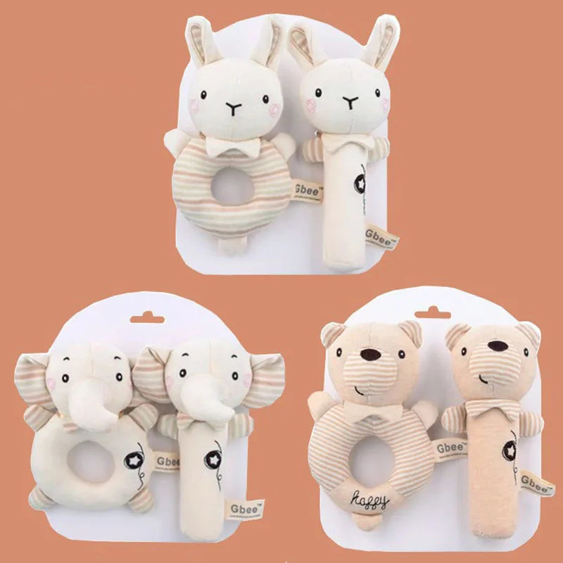Adorable Plush Wrist Rattles for Baby Sensory Development