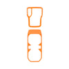 Orange ABS gear shift panel and cup holder trim cover for Jeep Wrangler JL and Gladiator JT