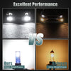 Comparison of high brightness LED fog lights versus low brightness halogen bulbs.