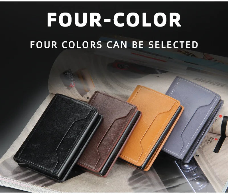 Carbon Fiber Mini RFID Blocking Wallet for Men