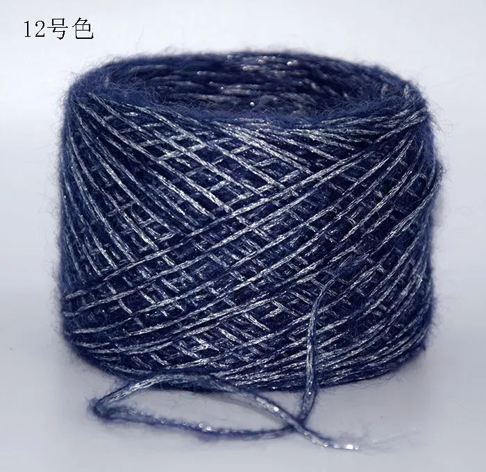 Merino Wool Metallic Yarn with Shimmering Thread – 250g
