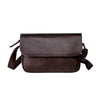 Vintage Leather Crossbody Bag for Men – Compact Messenger Shoulder Bag