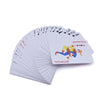 A fan of marked stripper deck cards showing a stack of playing cards with Joker and King cards.