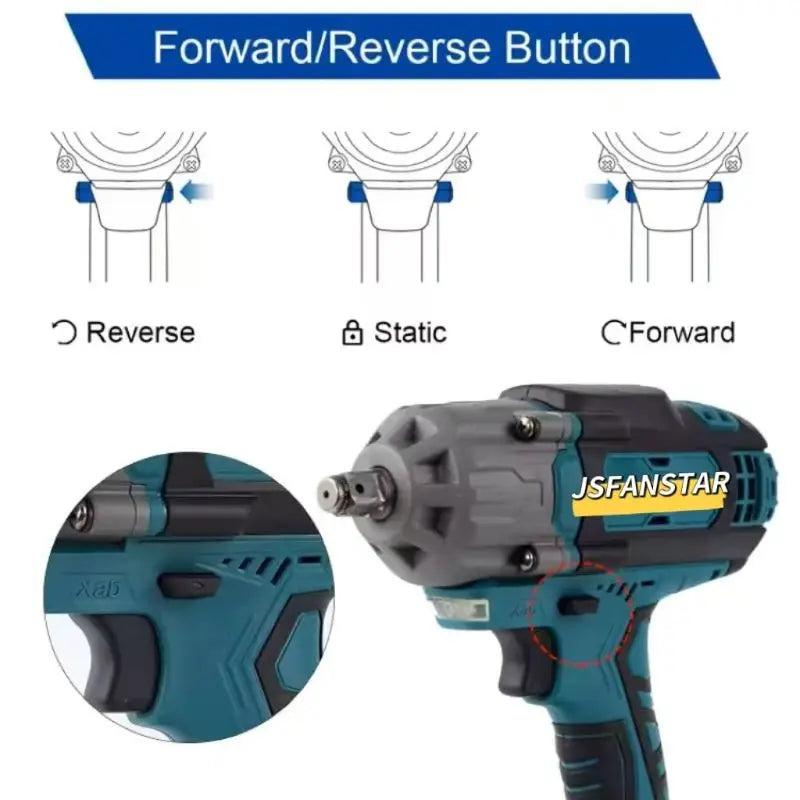 Llave de Impacto Inalámbrica Sin Escobillas de 21V