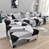 Printed L-Shape Sofa Cover with Elastic Edge