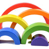 Wooden Rainbow Stacking Blocks - Montessori Educational Toy for Kids