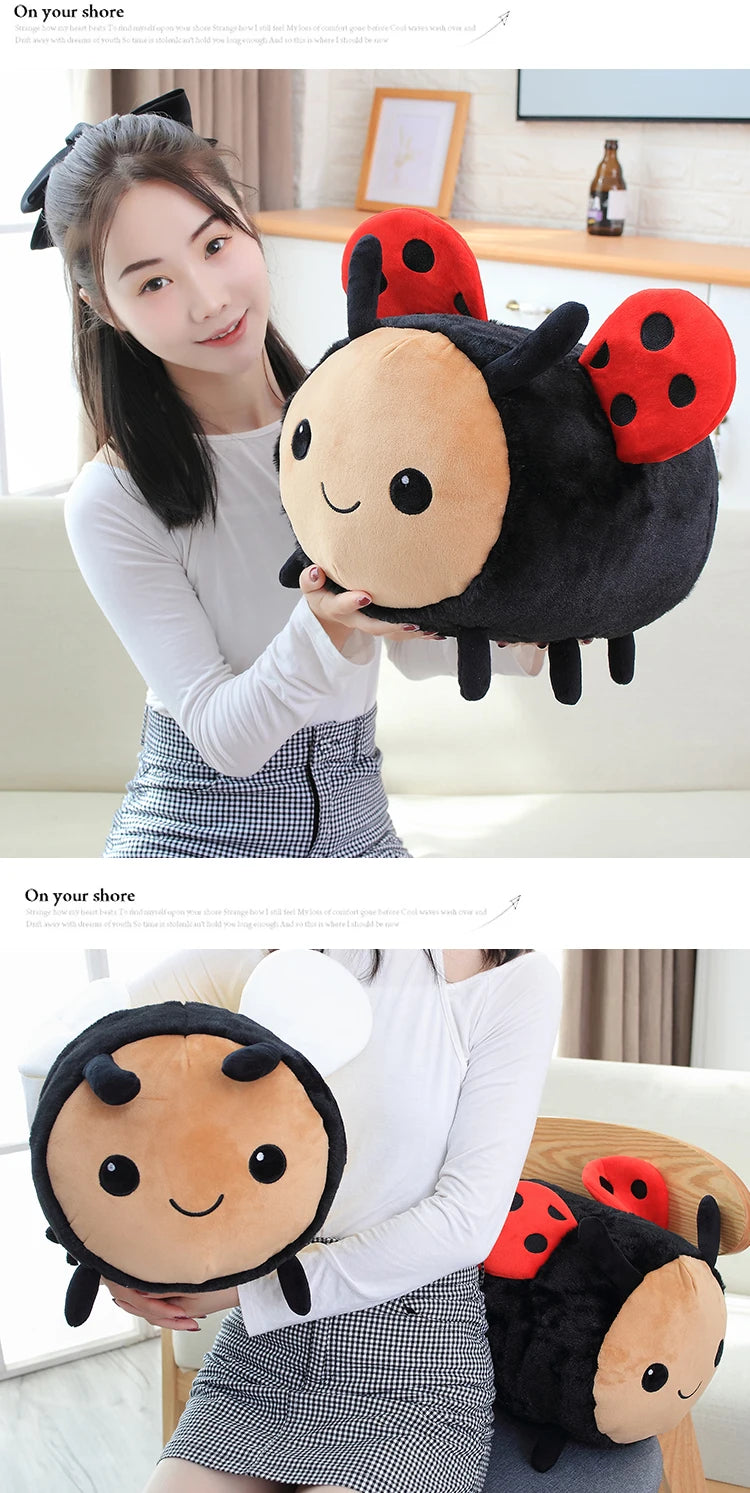 Kawaii Bee & Ladybug Plush Toy Set