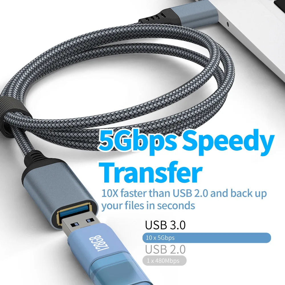Nylon Braided USB 3.0 Extension Cable