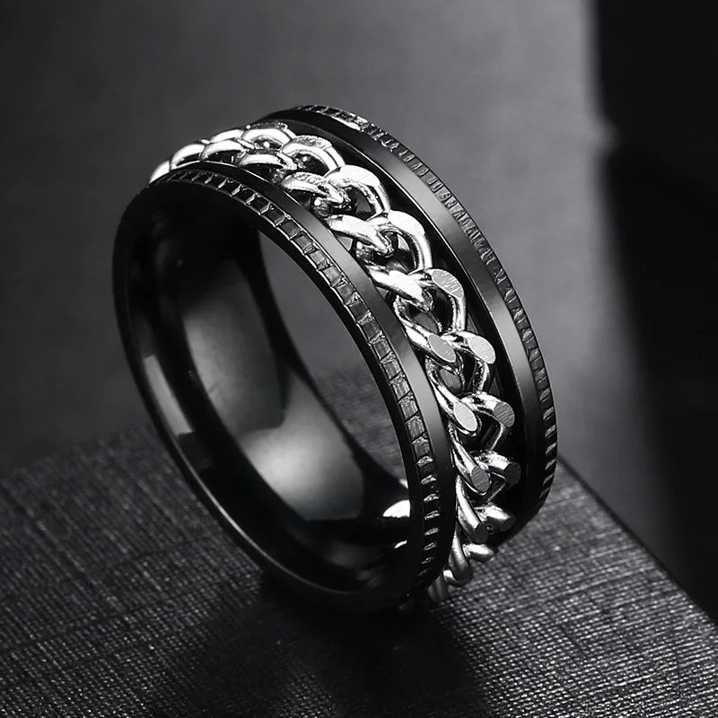 Rotating Anxiety Fidget Spinner Ring