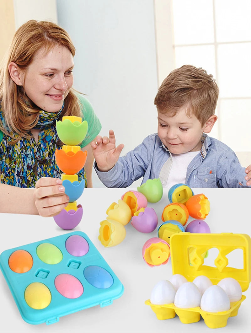 Montessori Shape-Matching Egg Puzzle Set for Toddlers