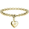 Gold Heart Alphabet Charm Bracelet