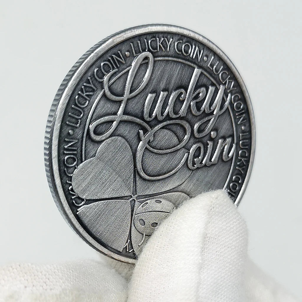 Lucky Four-Leaf Clover Silver-Toned Coin Keepsake