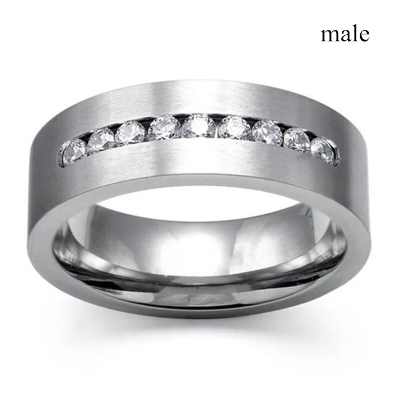 Geometric CZ Couple Ring Set