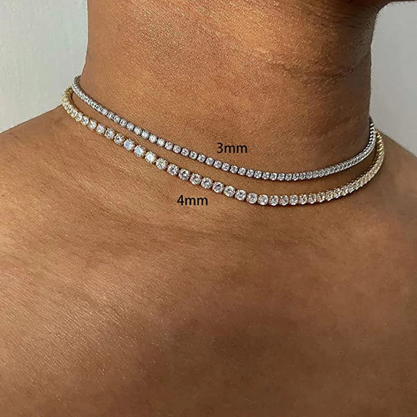 Iced-Out Tennis Choker Necklace