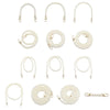 A collection of elegant pearl chain straps for handbags and DIY purses shown in various sizes and styles.
