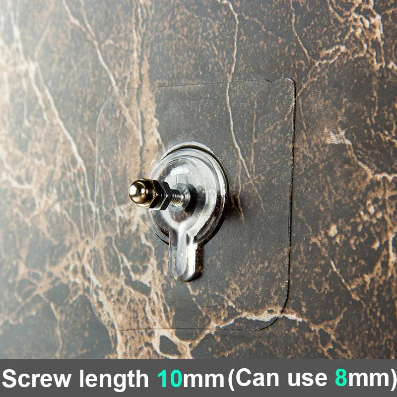 Transparent Self-Adhesive Wall Hooks for Pictures and More