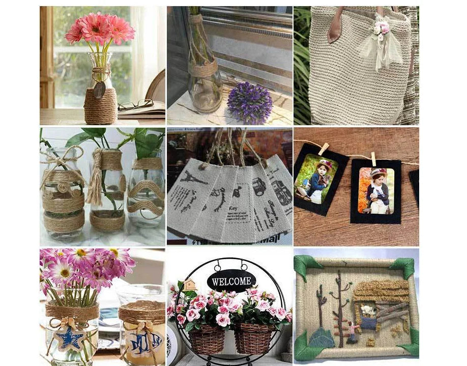 Natural Jute Twine Roll for Crafts, Decor & DIY Projects