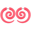 Pendientes de espiral acrílicos tipo túnel falso