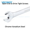 3-Piece Mirror-Polished Ratchet Wrench Set (3/8", 7/16", 1/2")