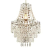 Abat-jour de lampe chromé à 5 étages en perles