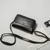 Vintage Leather Crossbody Bag for Men – Compact Messenger Shoulder Bag