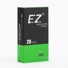 A black and green box of EZ Revolution cartridges for professional tattoo needles.