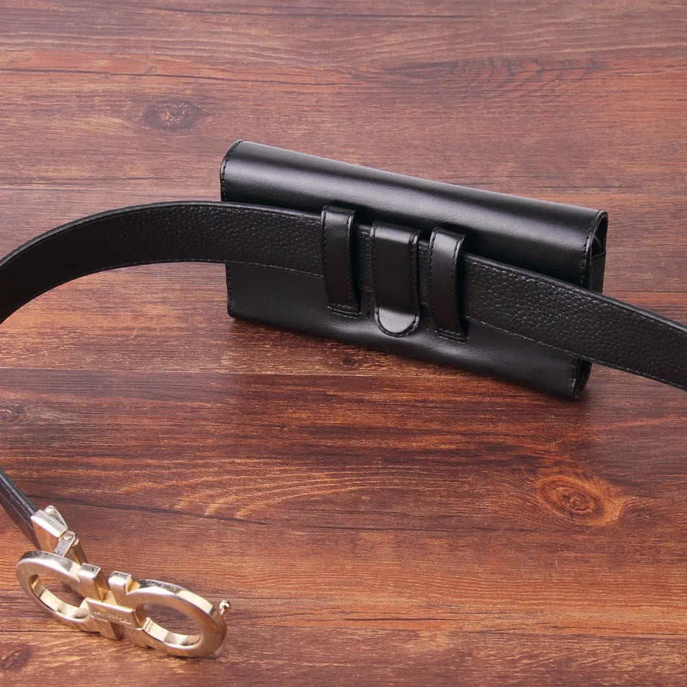Leather Wallet Phone Case with Belt Clip