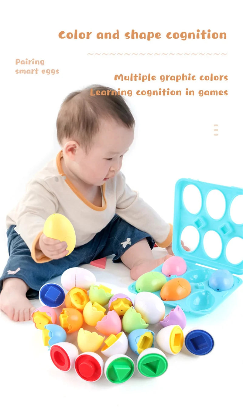 Montessori Shape-Matching Egg Puzzle Set for Toddlers